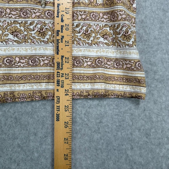 Lucky Brand Women's Medium Floral Print Tie Neck Short Sleeve Blouse Top NWT - Picture 6 of 9